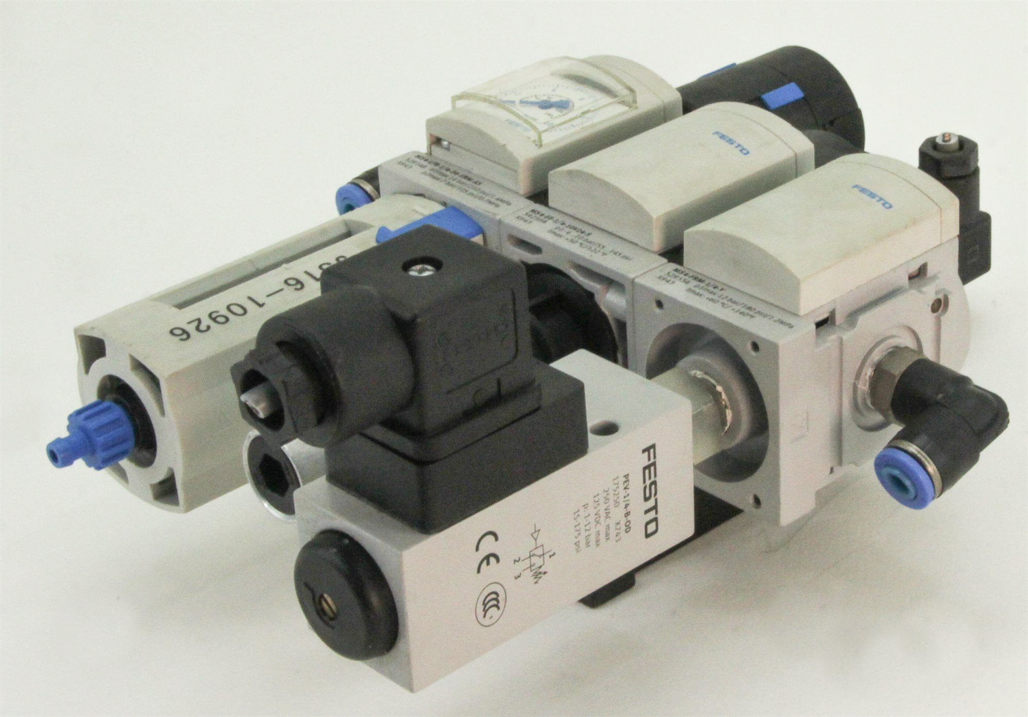 10926 FESTO FILTER REGULATOR W/ VALVES & JCT MOD PRESSURE MS4-LFR